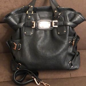 Black Leather Michael Kors Shoulder Bag